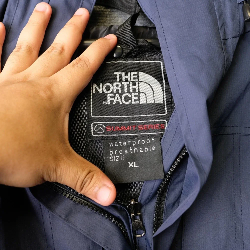 North‎ Face Summit Series Ski Jacket Mens XL Blue Gore-Tex Hooded Waterproof